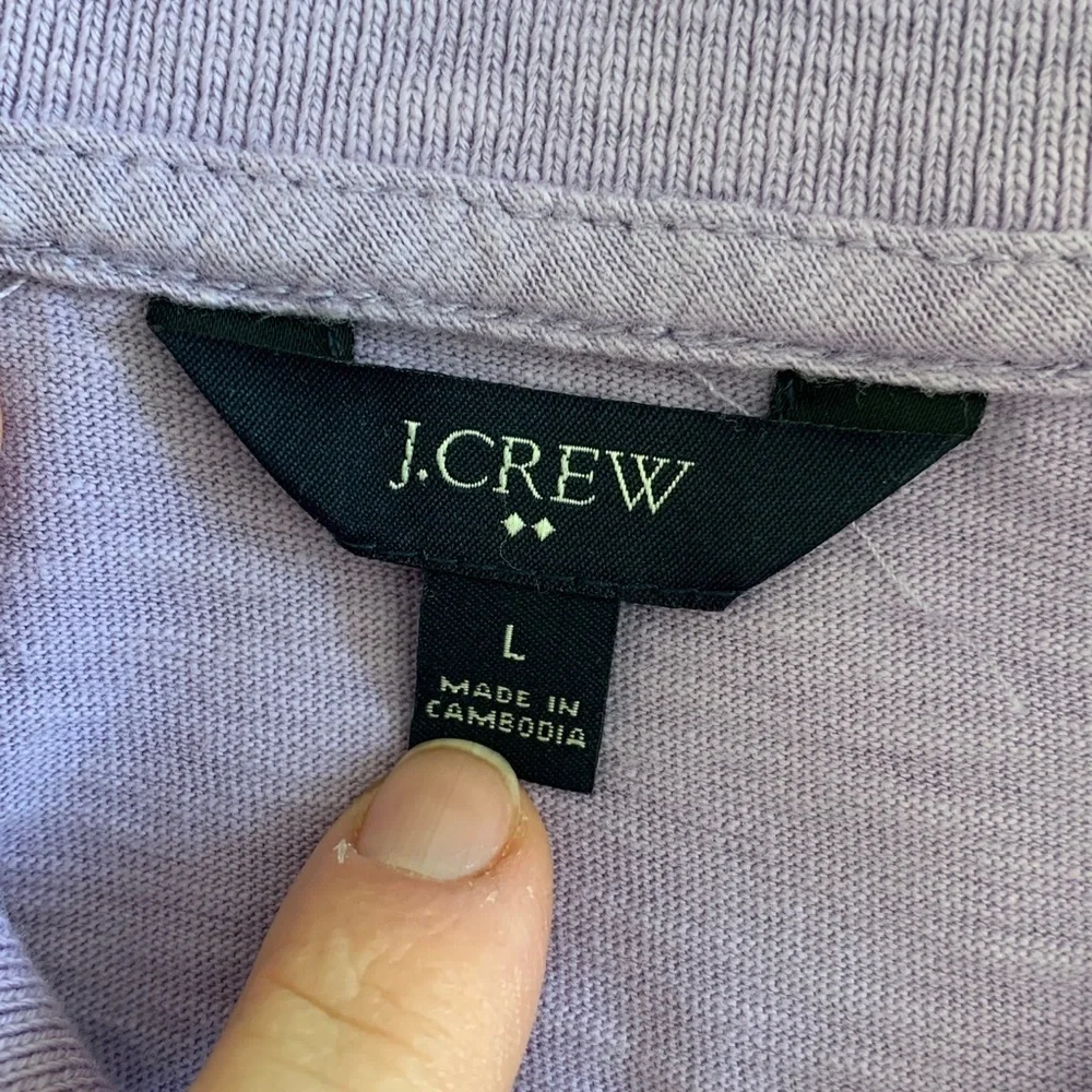 J Crew purple cotton polo shirt size large